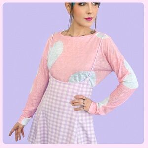 MY VIOLET Lavender Suspender Skirt